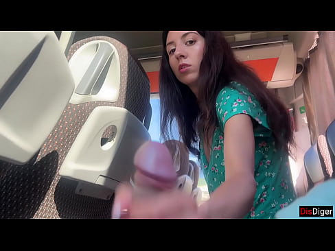  Crazy Man Takes Out His Cock On Public Bus - But Girl Doesn't Lose Her Head And Helps Him Cum